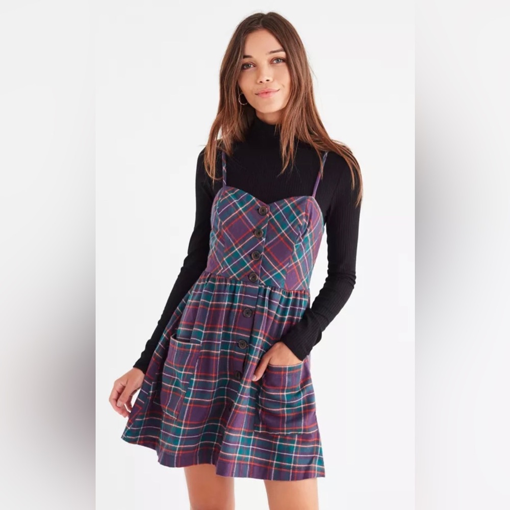 Urban outfitters flannel button up dress